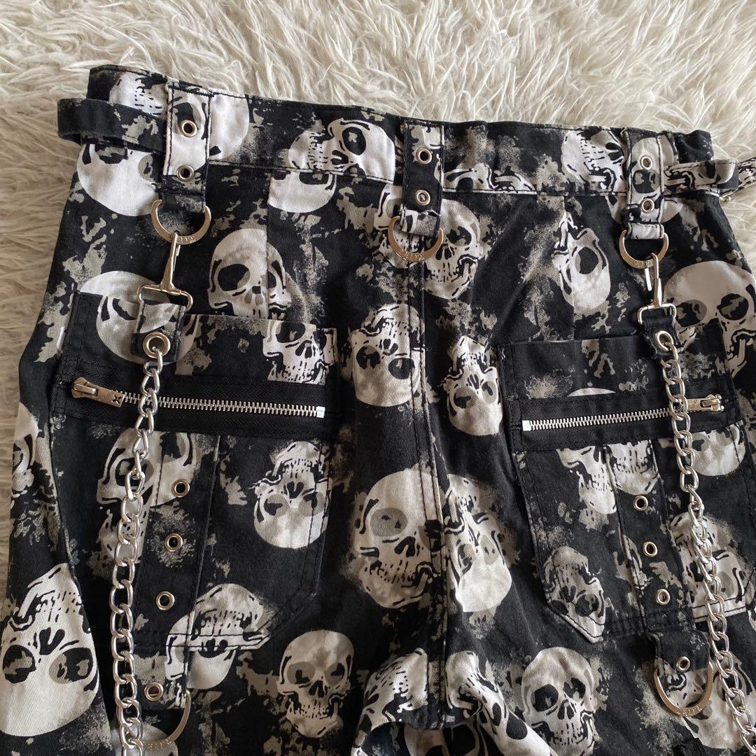 とむtrip nyc スカル パンツ　XS チェーン