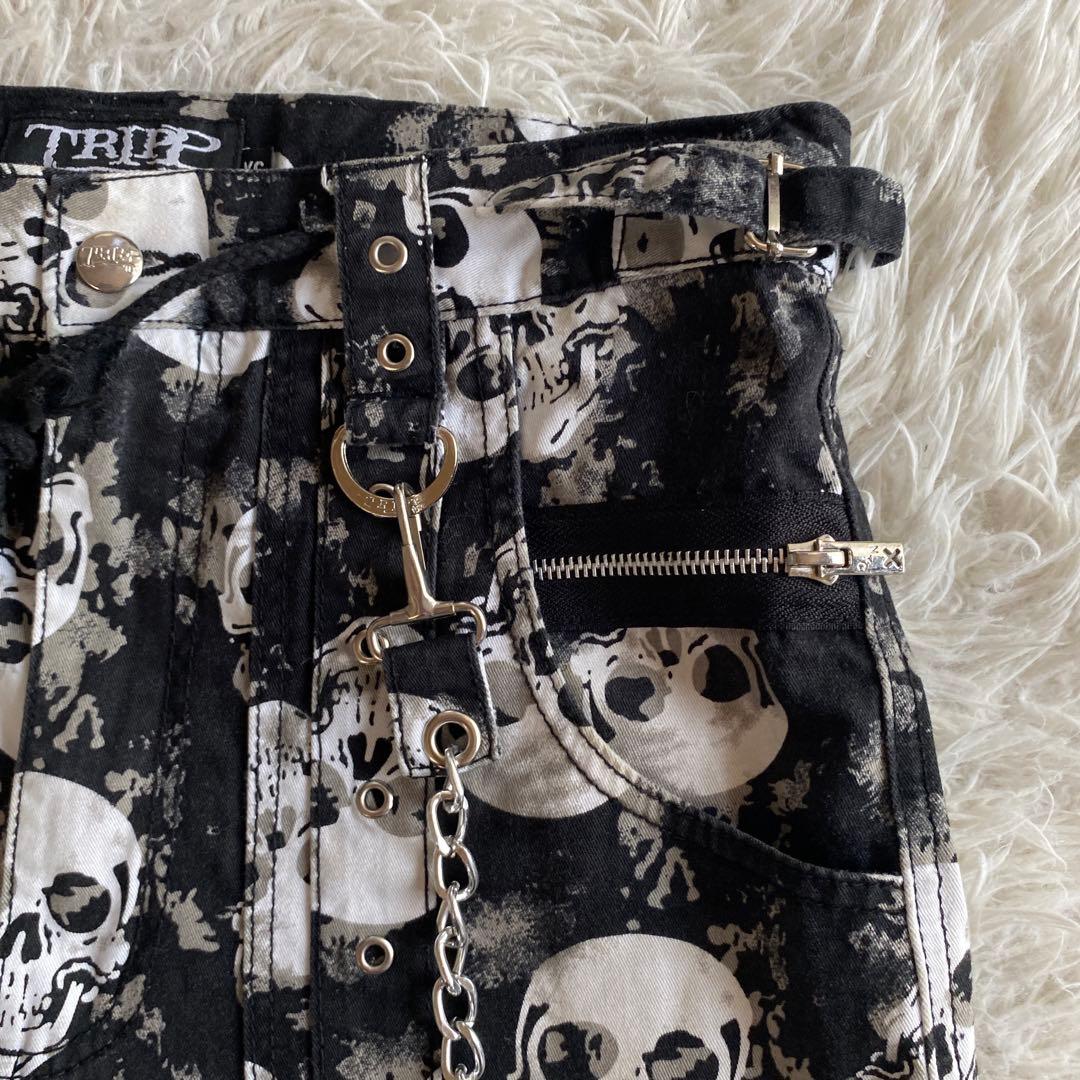 とむtrip nyc スカル パンツ　XS チェーン