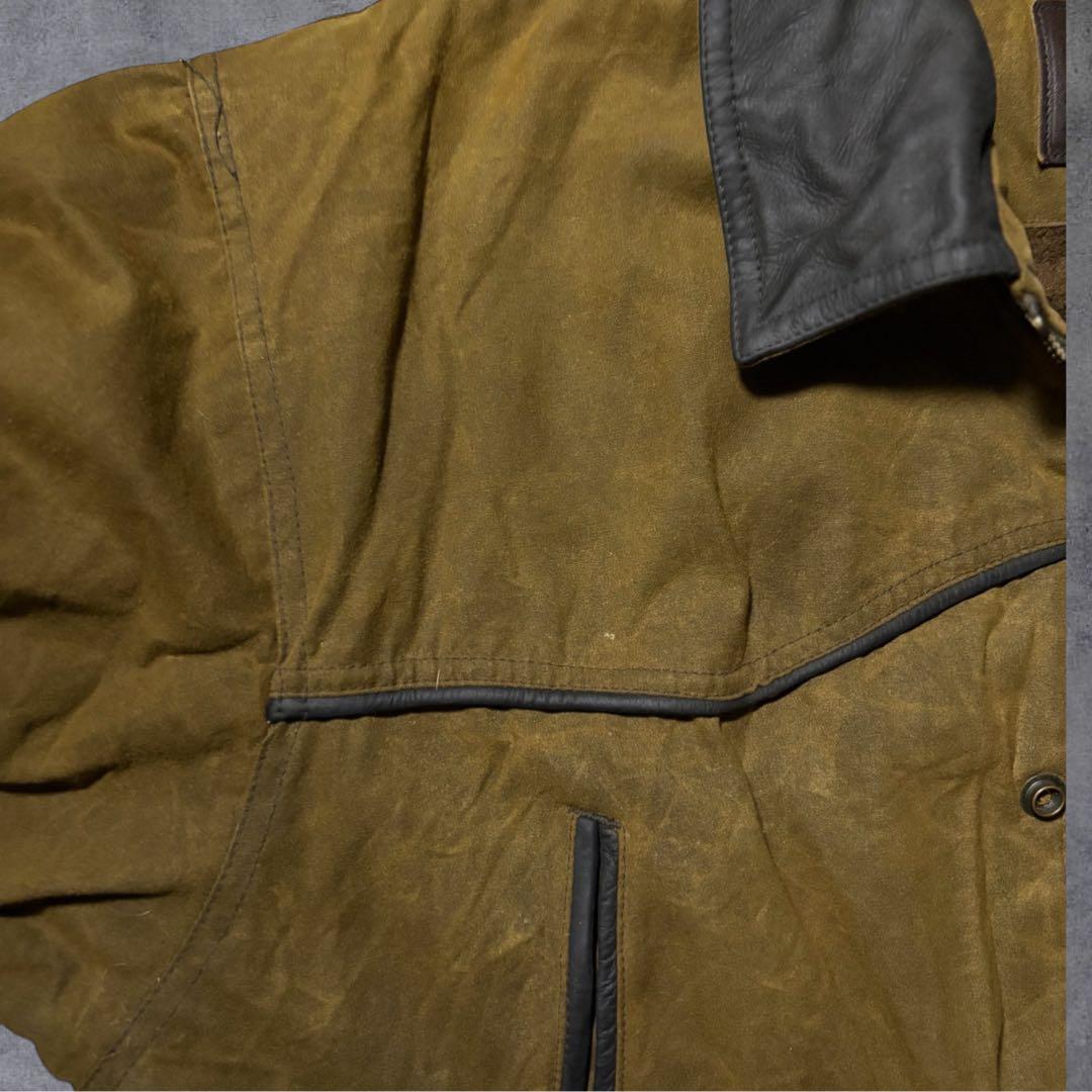 00sOUTBACK T オイルドジャケット襟レザー XL