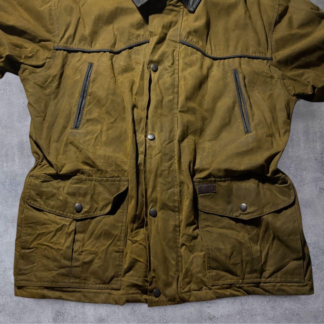00sOUTBACK T オイルドジャケット襟レザー XL