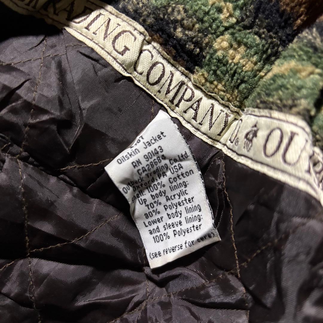 00sOUTBACK T オイルドジャケット襟レザー XL