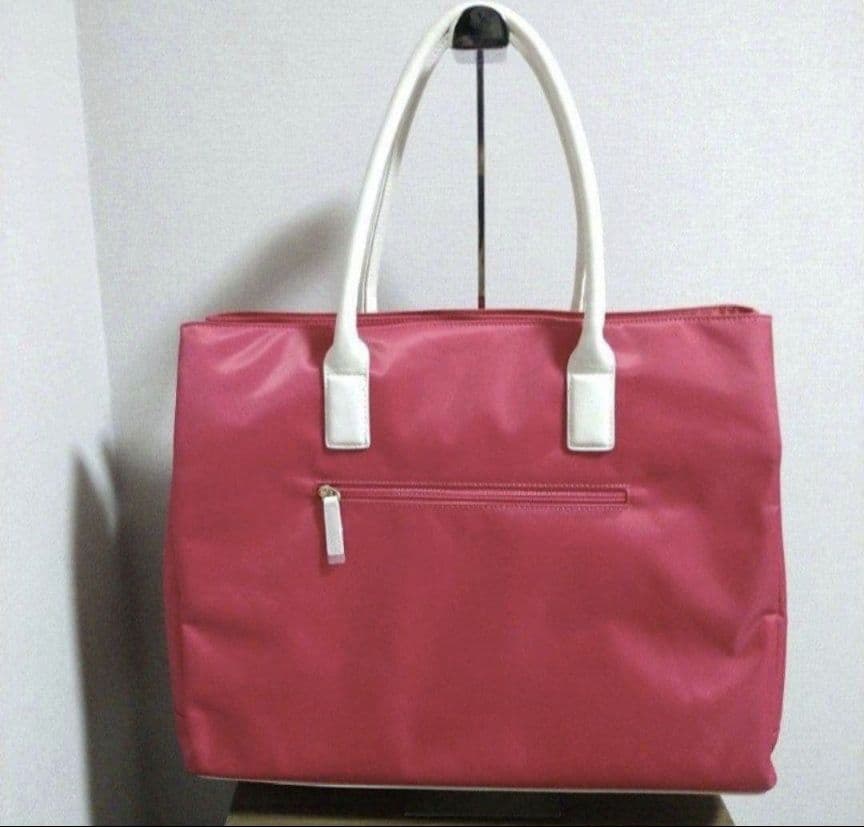 新品 Black＆White/ブラック&ホワイト 立体花柄 トートバッグ ピンク