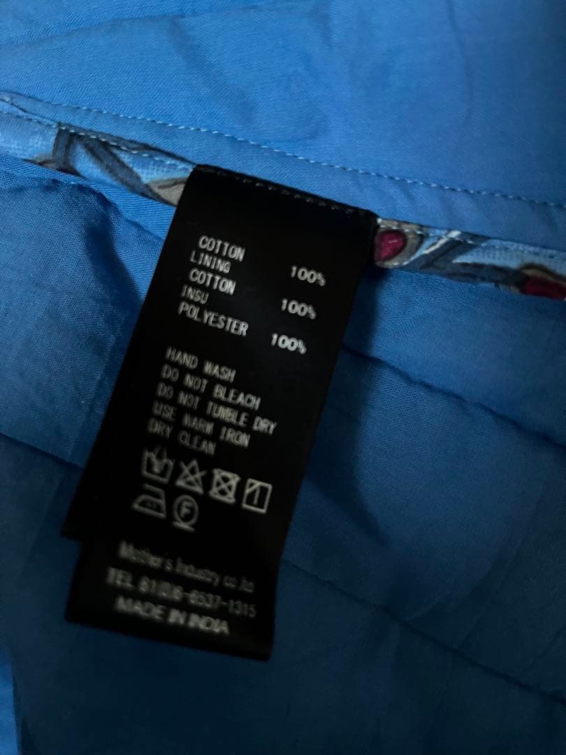 値下げ12/25まで、ミズイロインドキルティングベスト、未使用、大人かわいい