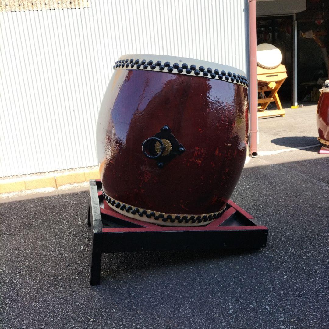 長胴太鼓　桶胴太鼓　平打ち　立奏台　中古品