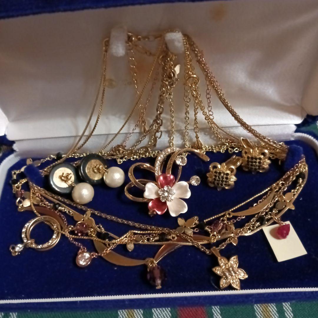 遺品生前整理アクセサリーまとめK18ルビートップSilverネックレスニナリッチ