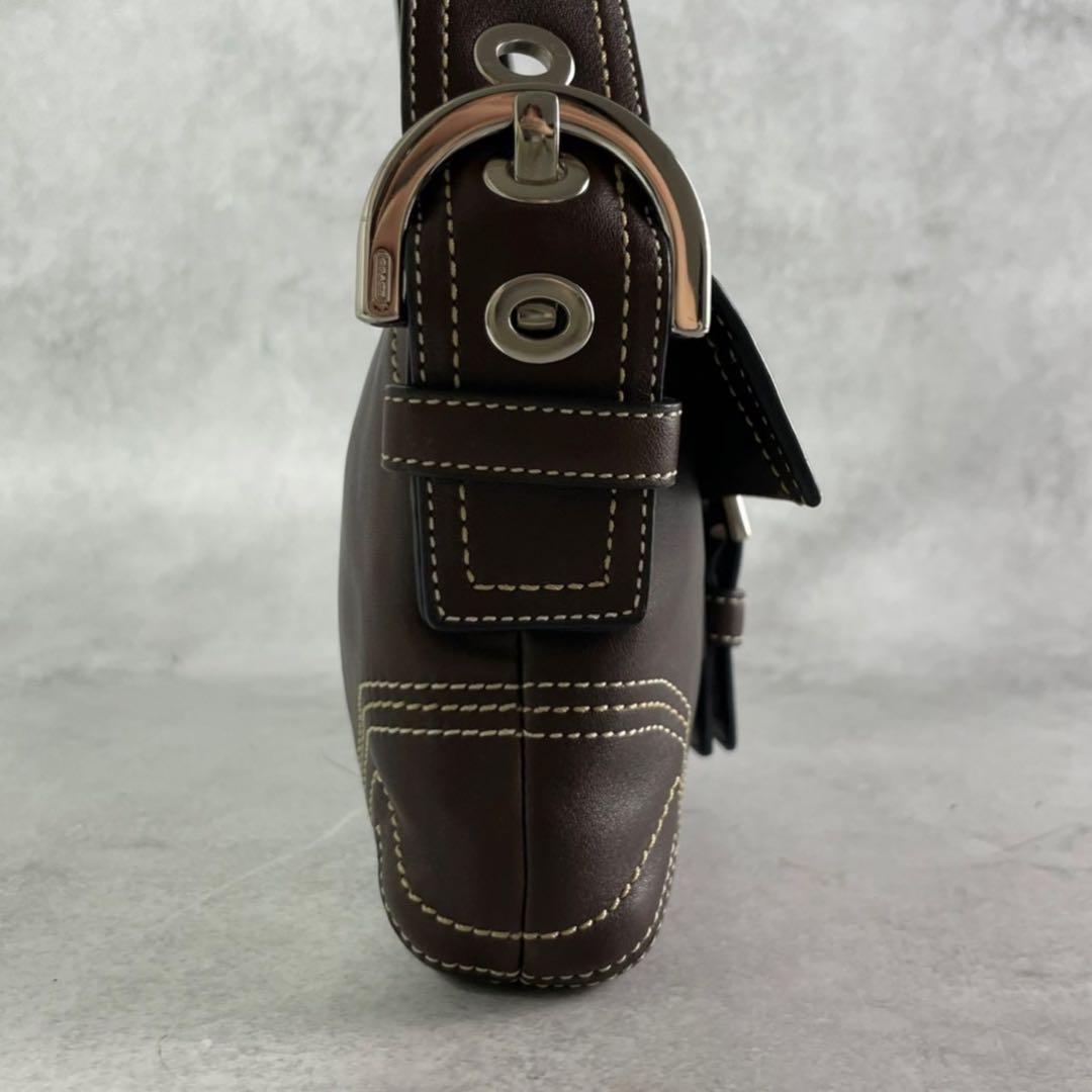 座日✨ COACH ソーホー ワンショルダーバッグ 茶色 レザー