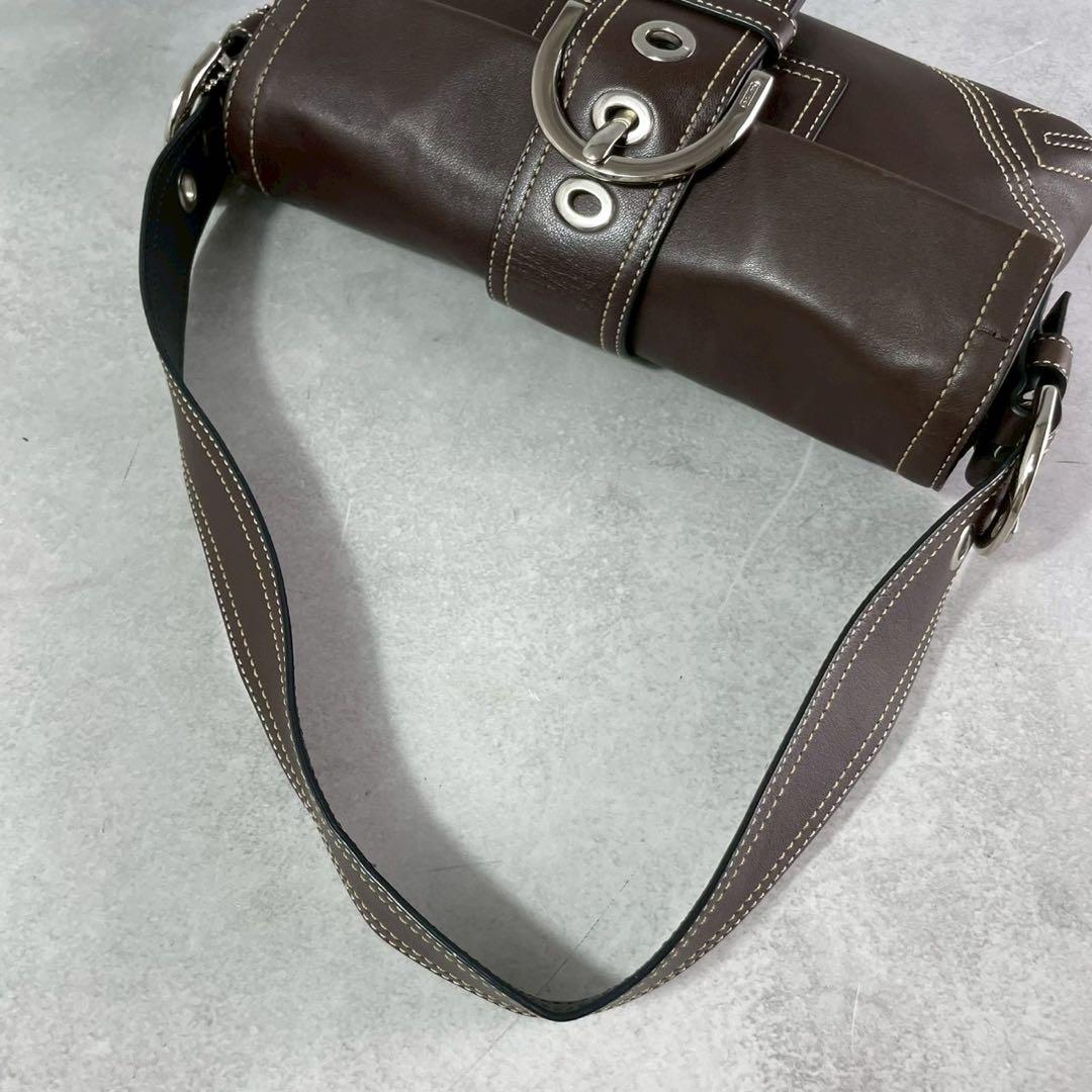 座日✨ COACH ソーホー ワンショルダーバッグ 茶色 レザー