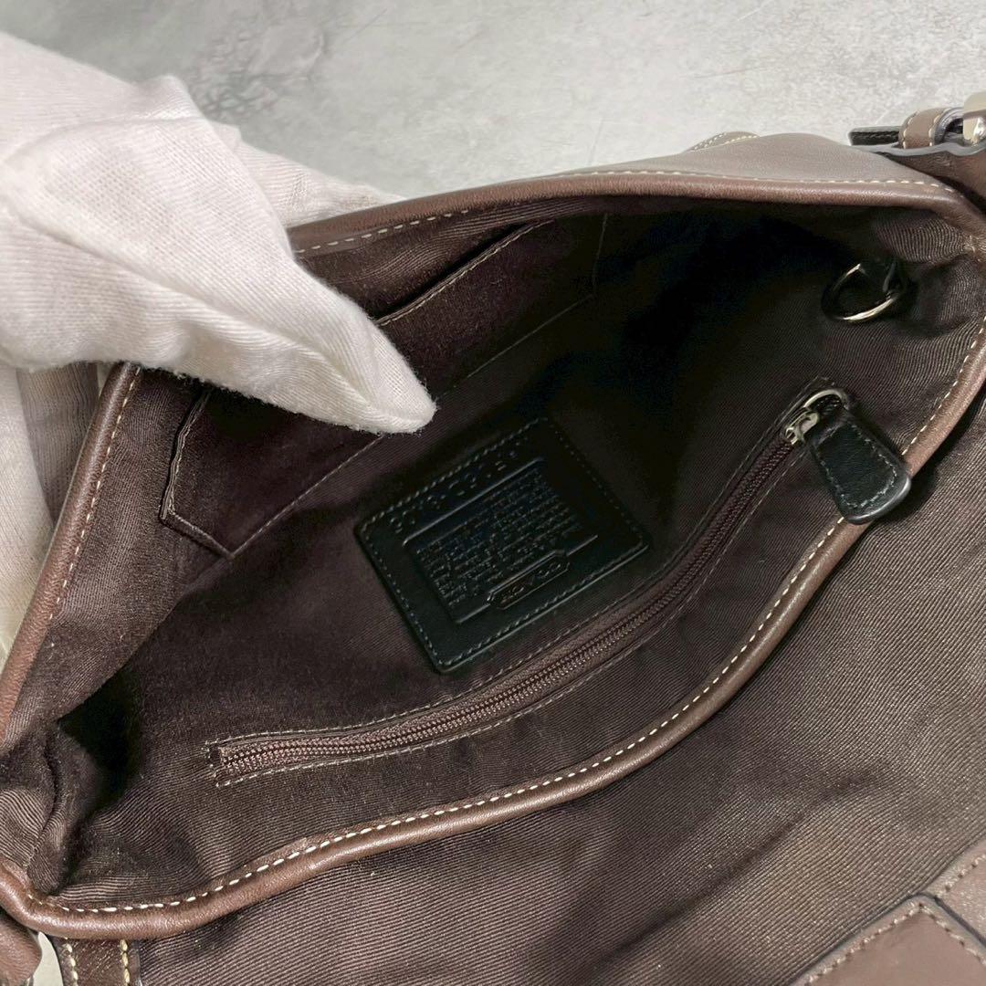 座日✨ COACH ソーホー ワンショルダーバッグ 茶色 レザー