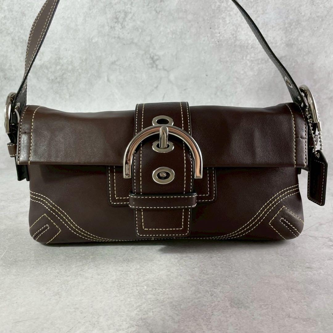 座日✨ COACH ソーホー ワンショルダーバッグ 茶色 レザー