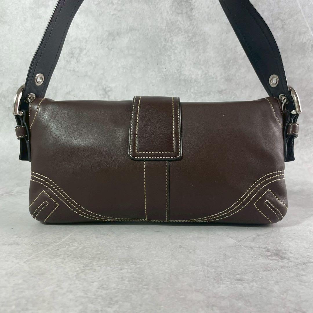 座日✨ COACH ソーホー ワンショルダーバッグ 茶色 レザー