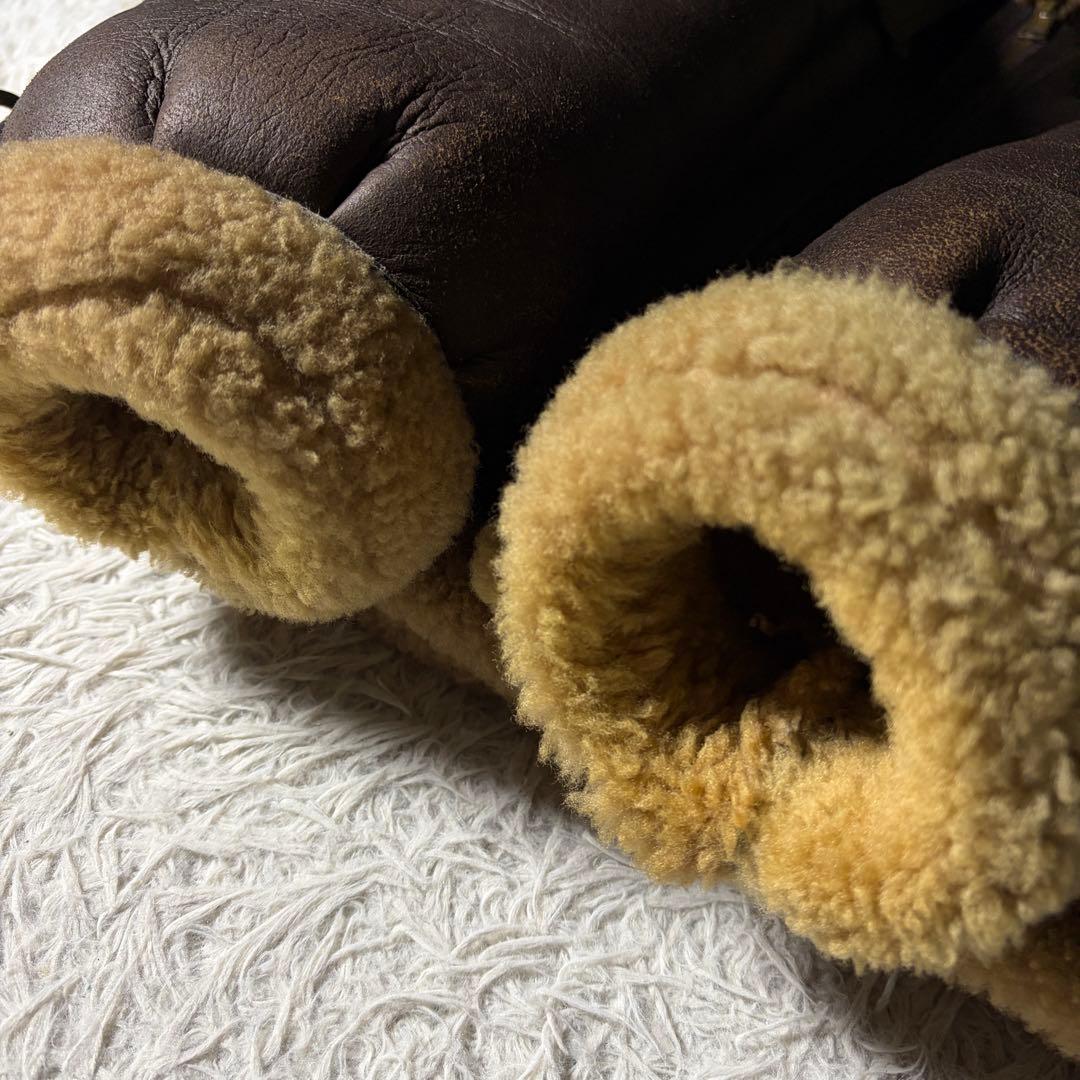 【雰囲気抜群】フライトジャケット　B-3 羊革　ムートン　ブラウン