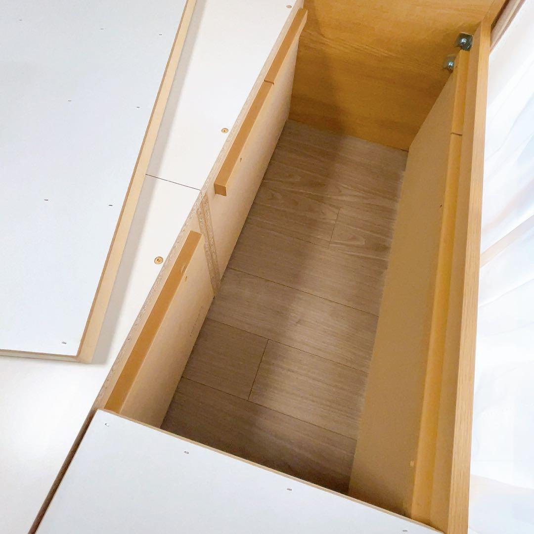 ゆです。ニトリ木製シングルベッド 引き出し収納付き　美品です！