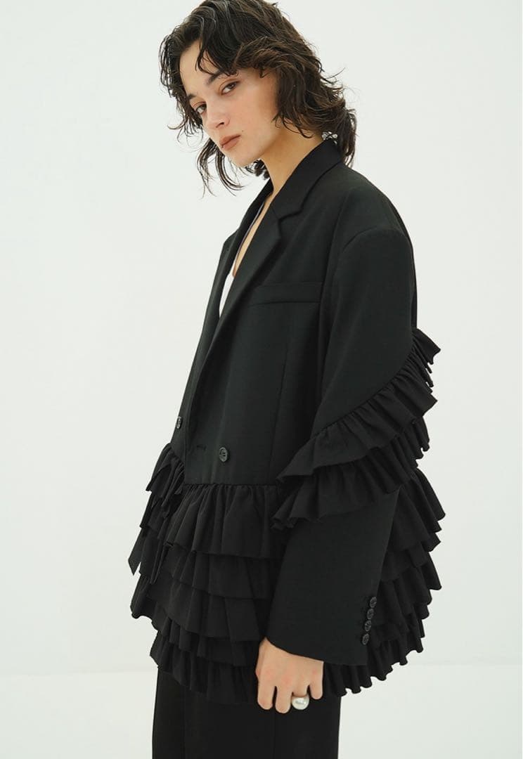 ジャケット・アウター clane FRILLED TAILORED JACKET