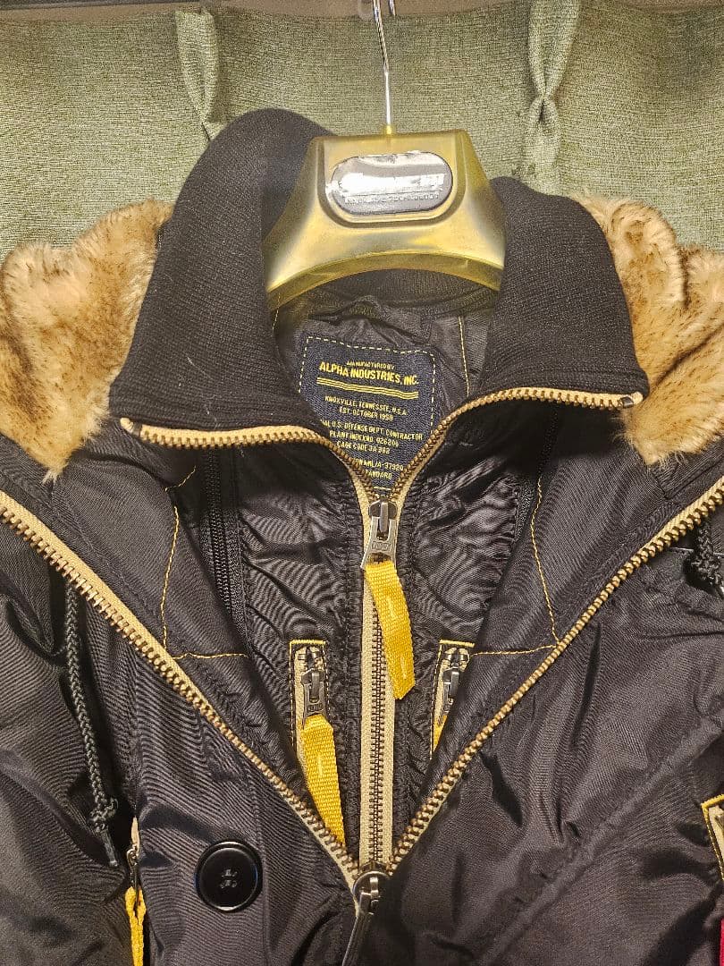 ALPHA N3B アルファ ×エドウィン　カラー：黒×黄　Lサイズ