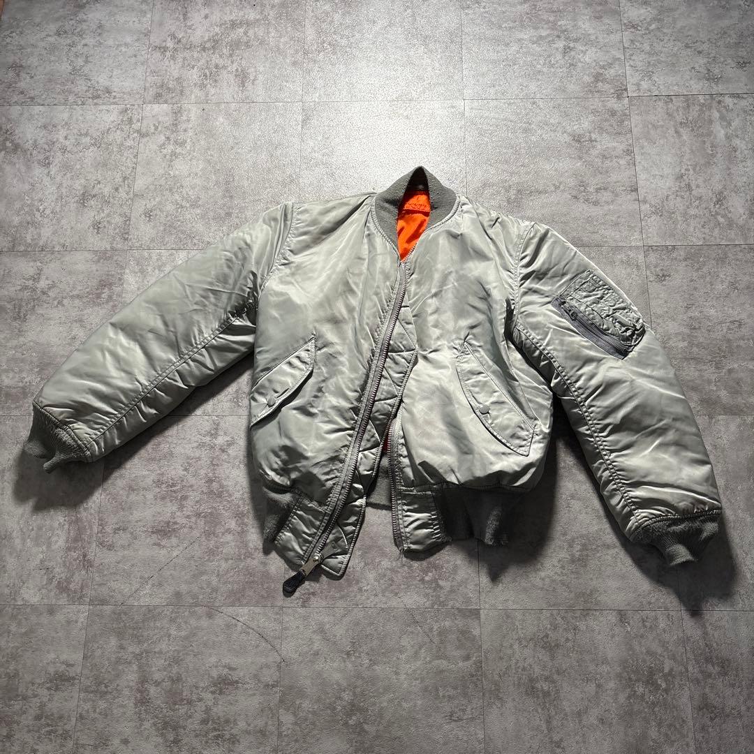 超希少色　シルバーグレー　80s alpha ma-1 flight jacke