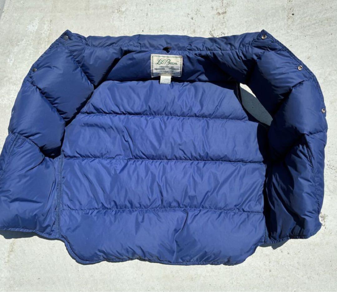 希少 60〜70's LL Bean 筆記体 ダウンベスト ブルー L