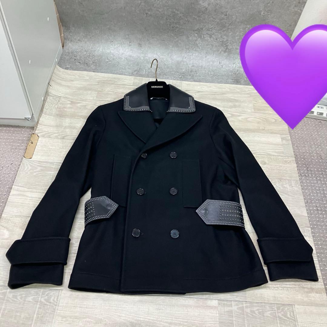 ウ*ラ様 VALENTINOヴァレンティノ　pコート　ピーコート　スタッズ　レザ