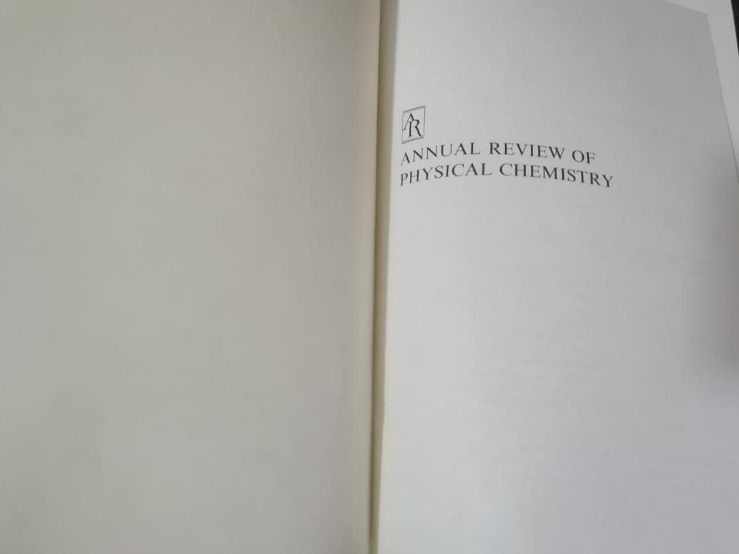 ANNU REV PHYS CHEM v41 1990 物理化学年次学術雑誌