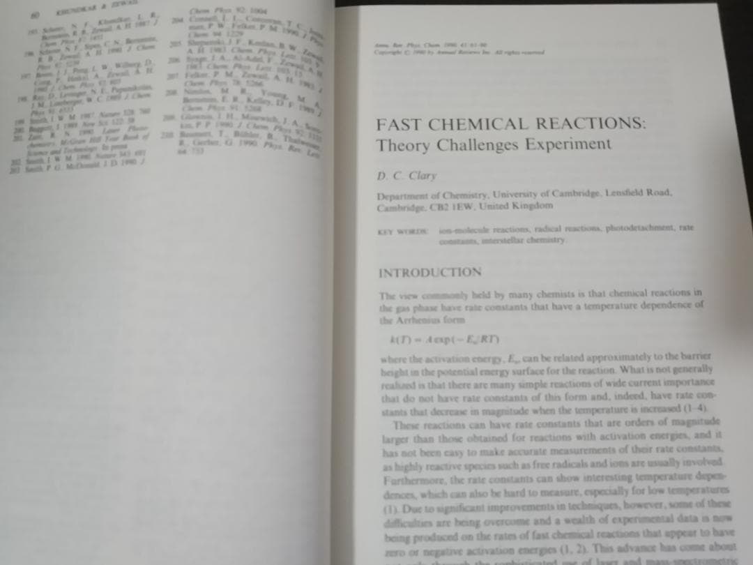 ANNU REV PHYS CHEM v41 1990 物理化学年次学術雑誌