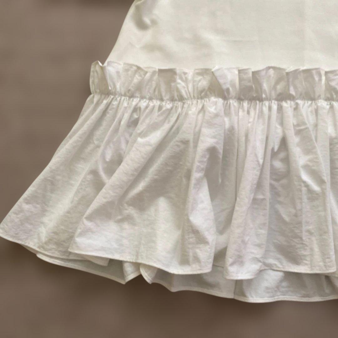 THREE SQUARE ペプラムコンビハーフスリーブプルオーバー