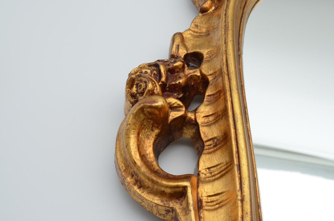 アンティーク調 ゴールドフレーム ミラー 壁掛け鏡 バロックスタイル