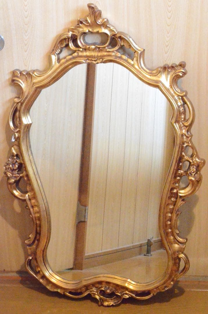 アンティーク調 ゴールドフレーム ミラー 壁掛け鏡 バロックスタイル