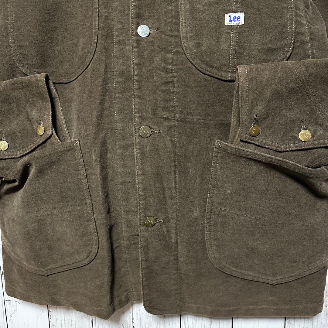 【Lee☆リー☆91-J】カバーオール☆ベロア生地☆ロコジャケット☆L〜XL 茶