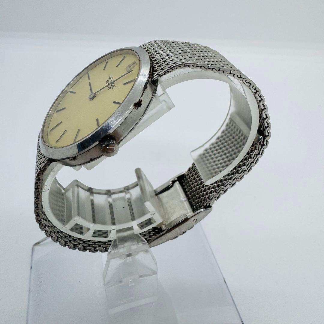 ✨ユニバーサルジュネーブ✨シルバー✨ C754✨ベージュ文字盤✨腕時計✨