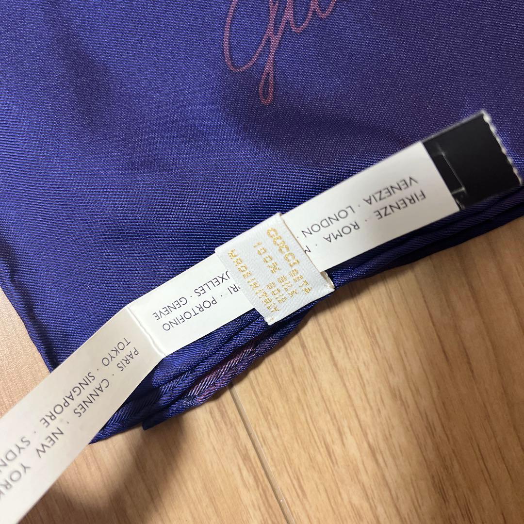 GUCCI シルクスカーフ　タグ付き新品未使用　グッチ　大判　イタリア製