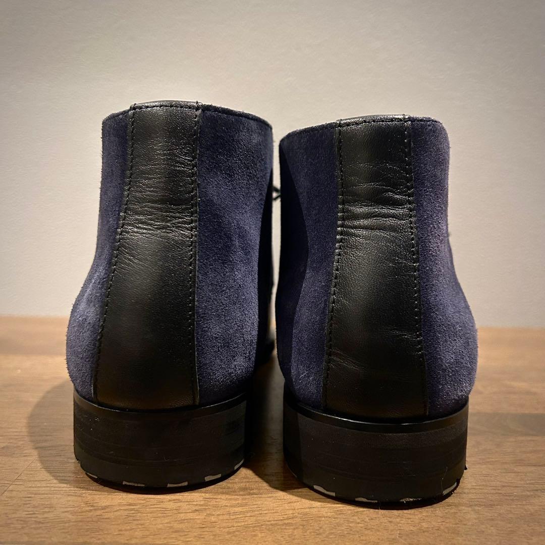 マドラス ゴアテックス チャッカブーツ 26.5cm 黒 紺 本革 M4505G