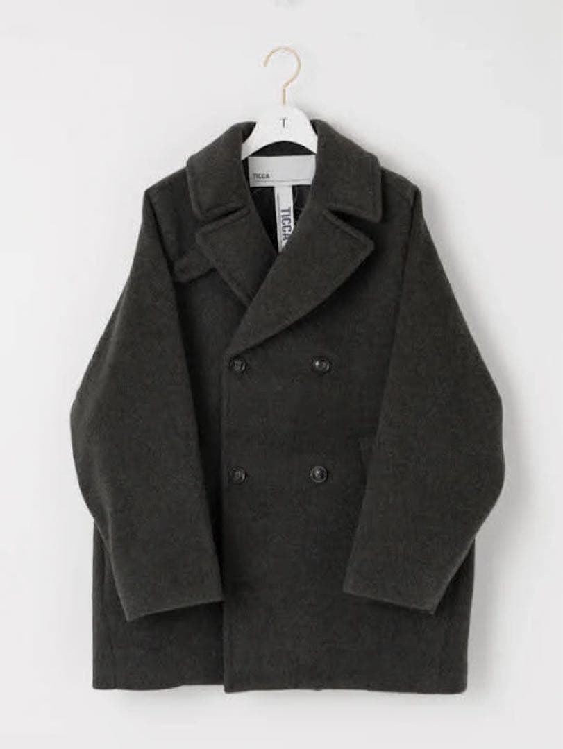 TICCA 24AW ピーコート チャコールグレー
