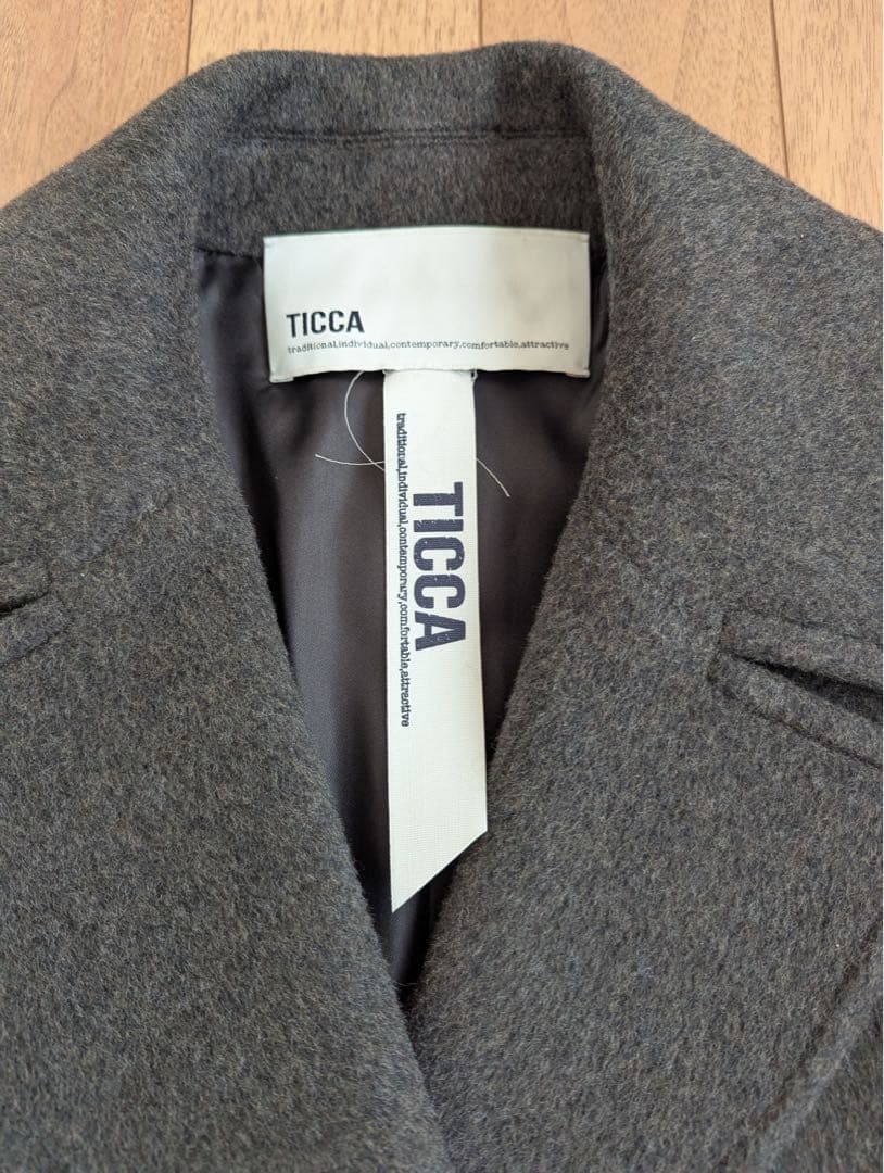 TICCA 24AW ピーコート チャコールグレー
