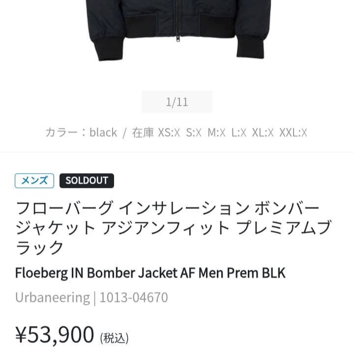 マムート フローバーグ インサレーション ボンバージャケット プレミアムブラック