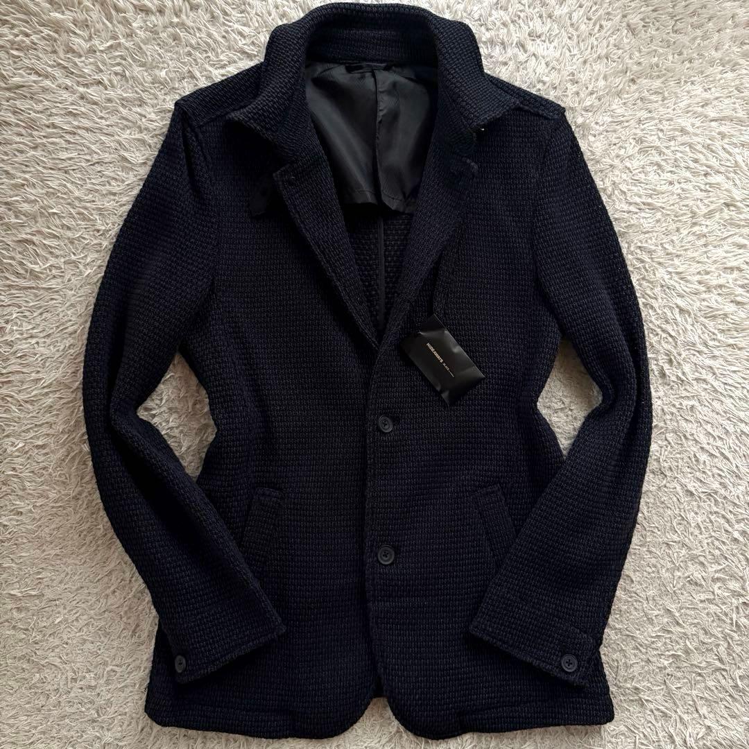 ★新品未使用 Lサイズ★ NICOLE ニット テーラード チンストラップ 紺