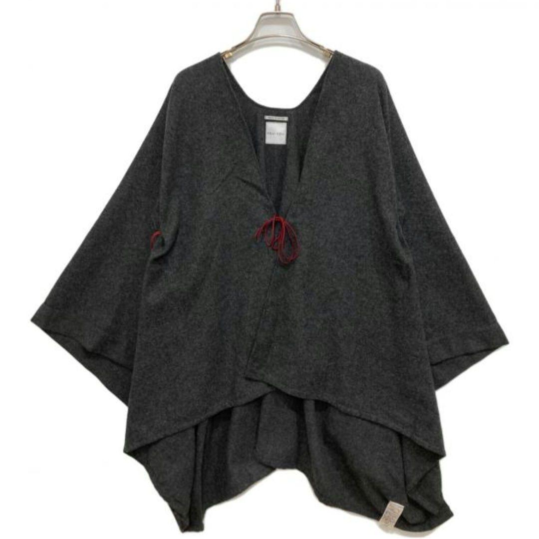 稀少！SOU・SOUソウソウ きさらぎ 羽織り ポンチョ グレー 赤紐