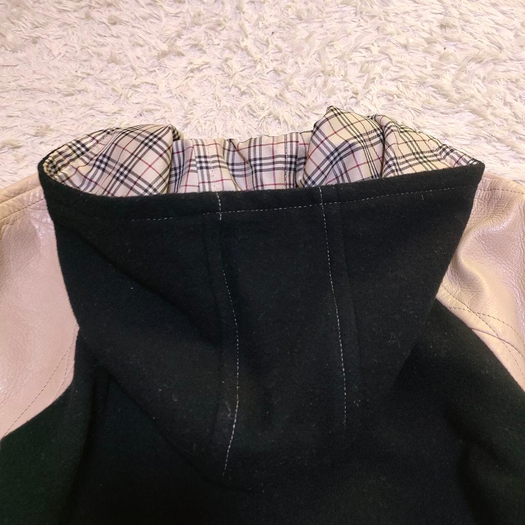 BURBERRY ジャケット レザー ノバチェック ウール 希少 バーバリー