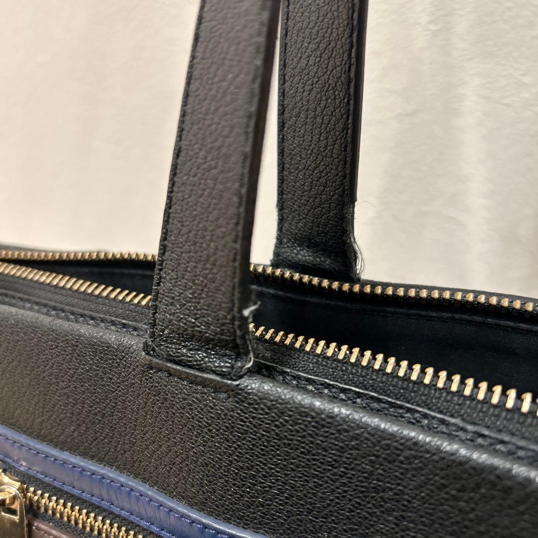 ポールスミス シグネチャー ジップストライプ トートバッグ 肩掛け 黒