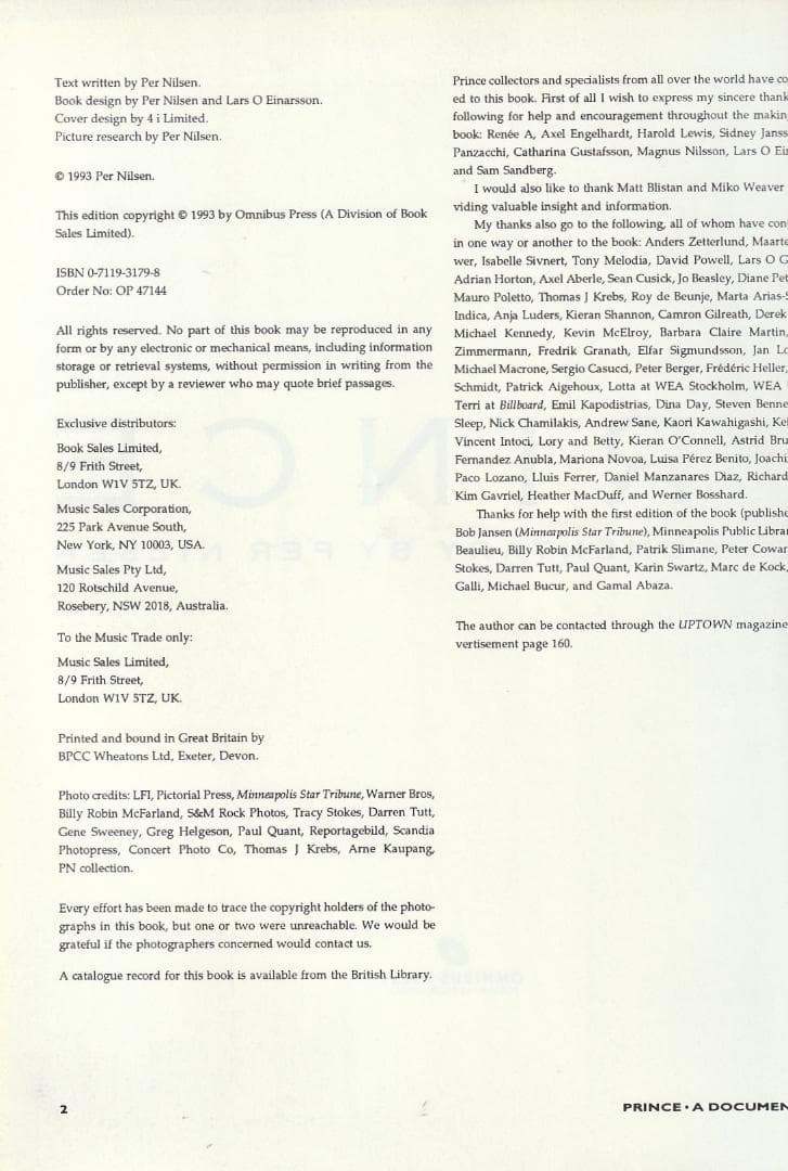 PRINCE　プリンス　A Documentary by Per Nilsen