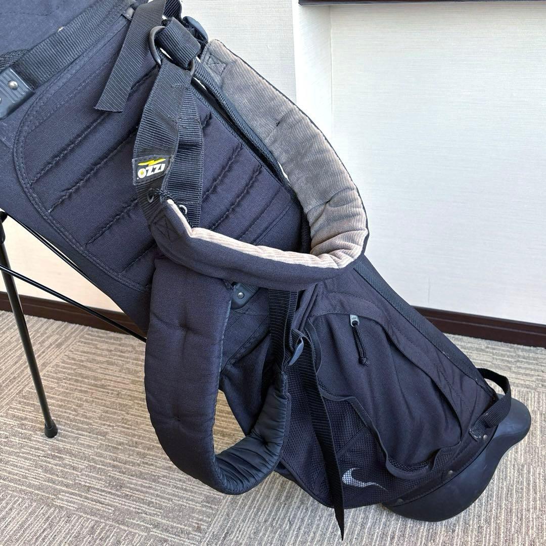 ナイキ ゴルフ キャディバッグ 軽量 スタンド式 自立 ブラック 8.5 5分割