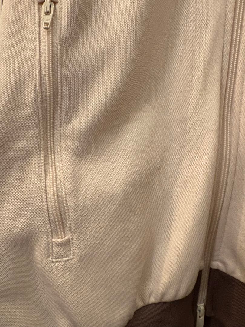 adidas トラックジャケット　ジャージ クリーム色/ブラウン　トレフォイル