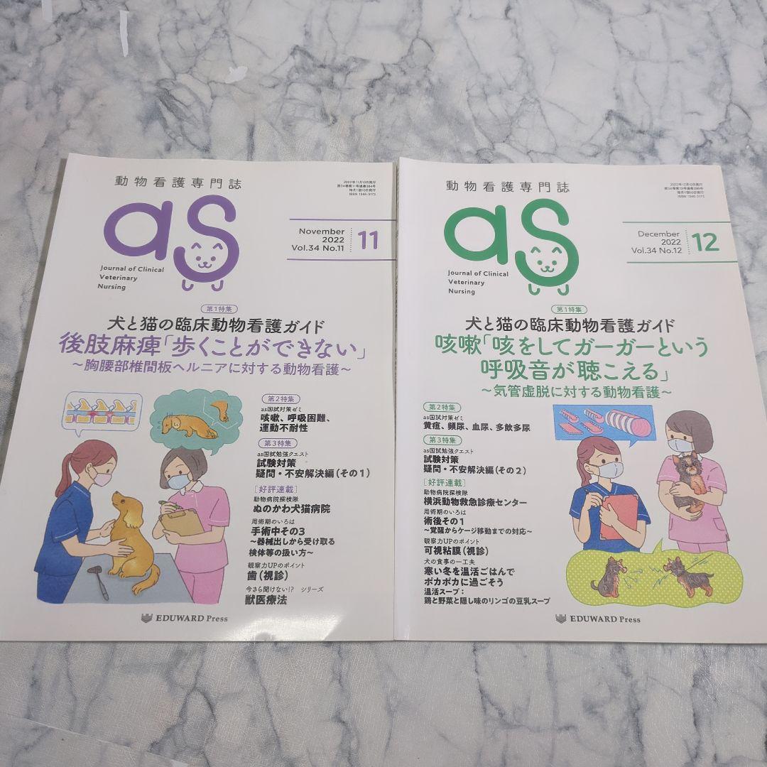 【美品】動物看護専門誌　2021年1月（5月抜け）～2022年12月　計23冊