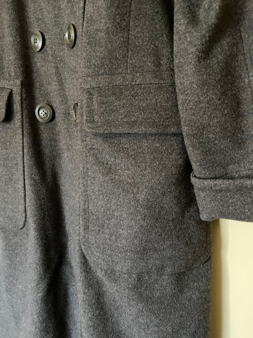 連休セール Yves Saint Laurent グレー ロングコート