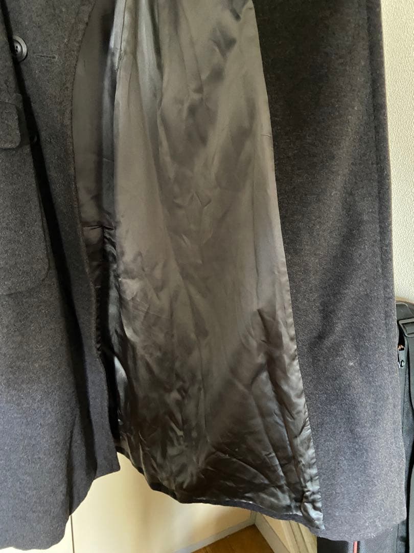 連休セール Yves Saint Laurent グレー ロングコート