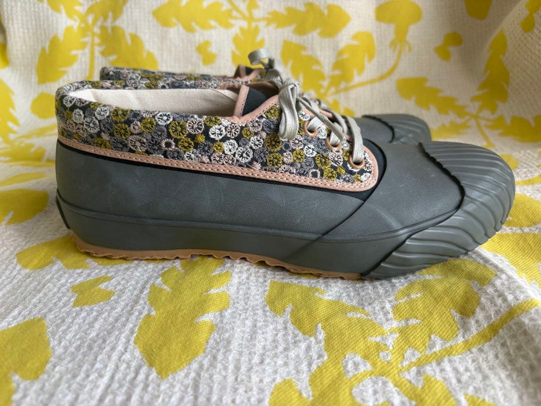 未使用箱付き ミナペルホネン×ムーンスター スカイフル 24cm モスグリーン