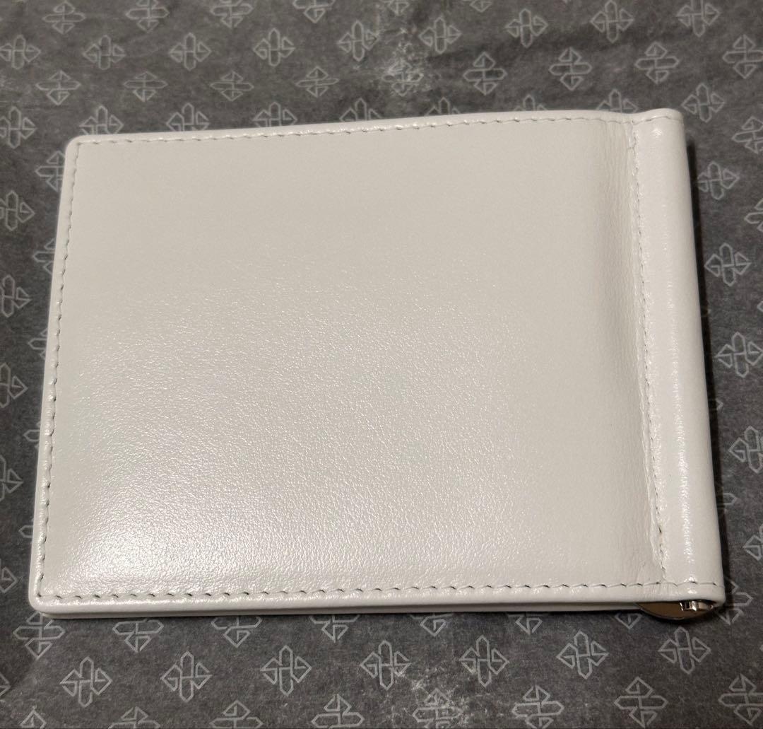 ご*9様 【新品】 エッティンガー マネークリップ (小銭入れ有) ホワイトレザ