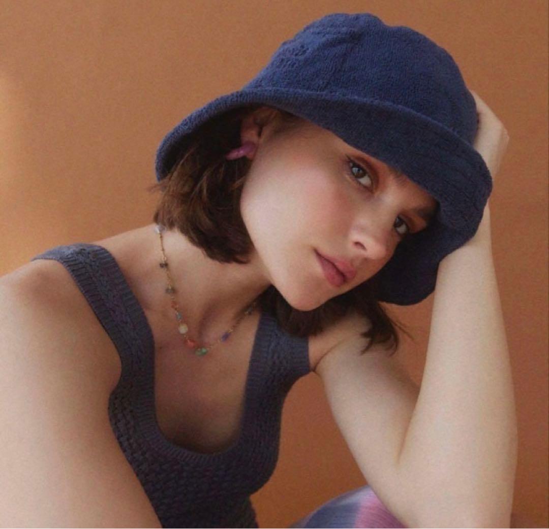 アリシアスタン　ALEXIA STAM テリーバケットハット 帽子　ネイビー