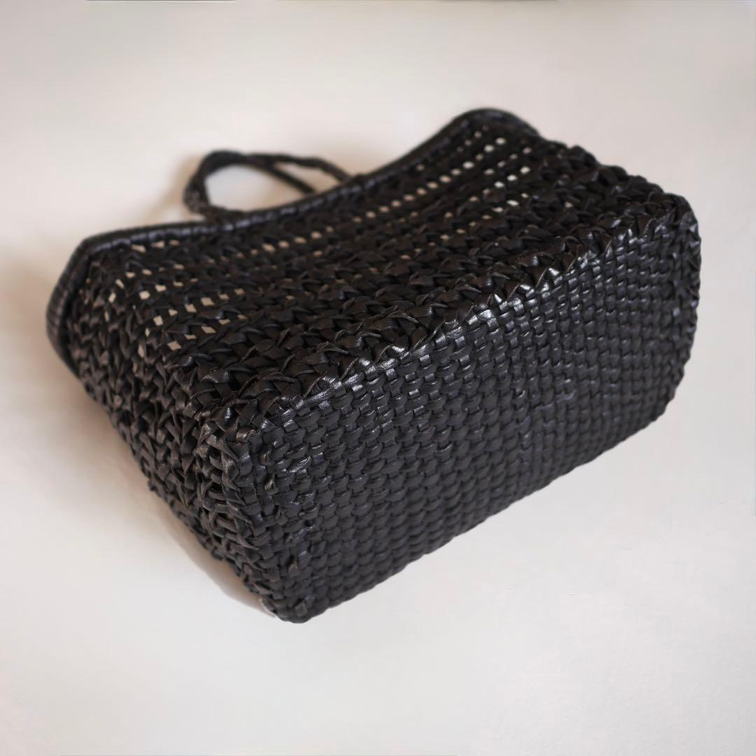 45R レザーかご編みバッグ