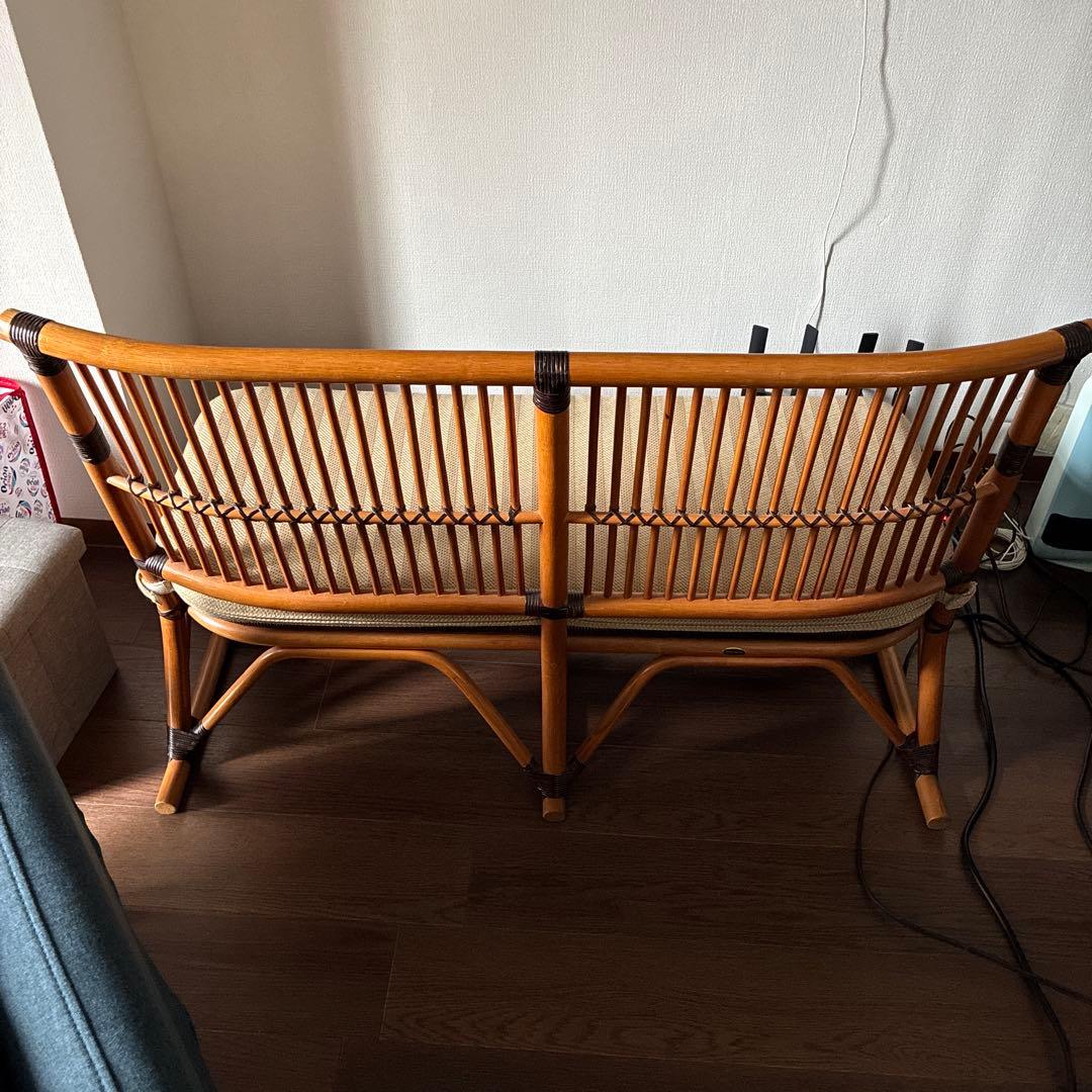 KAZAMA ２人掛け ラタン ソファ 高円寺