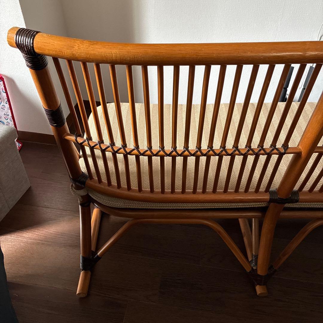 KAZAMA ２人掛け ラタン ソファ 高円寺