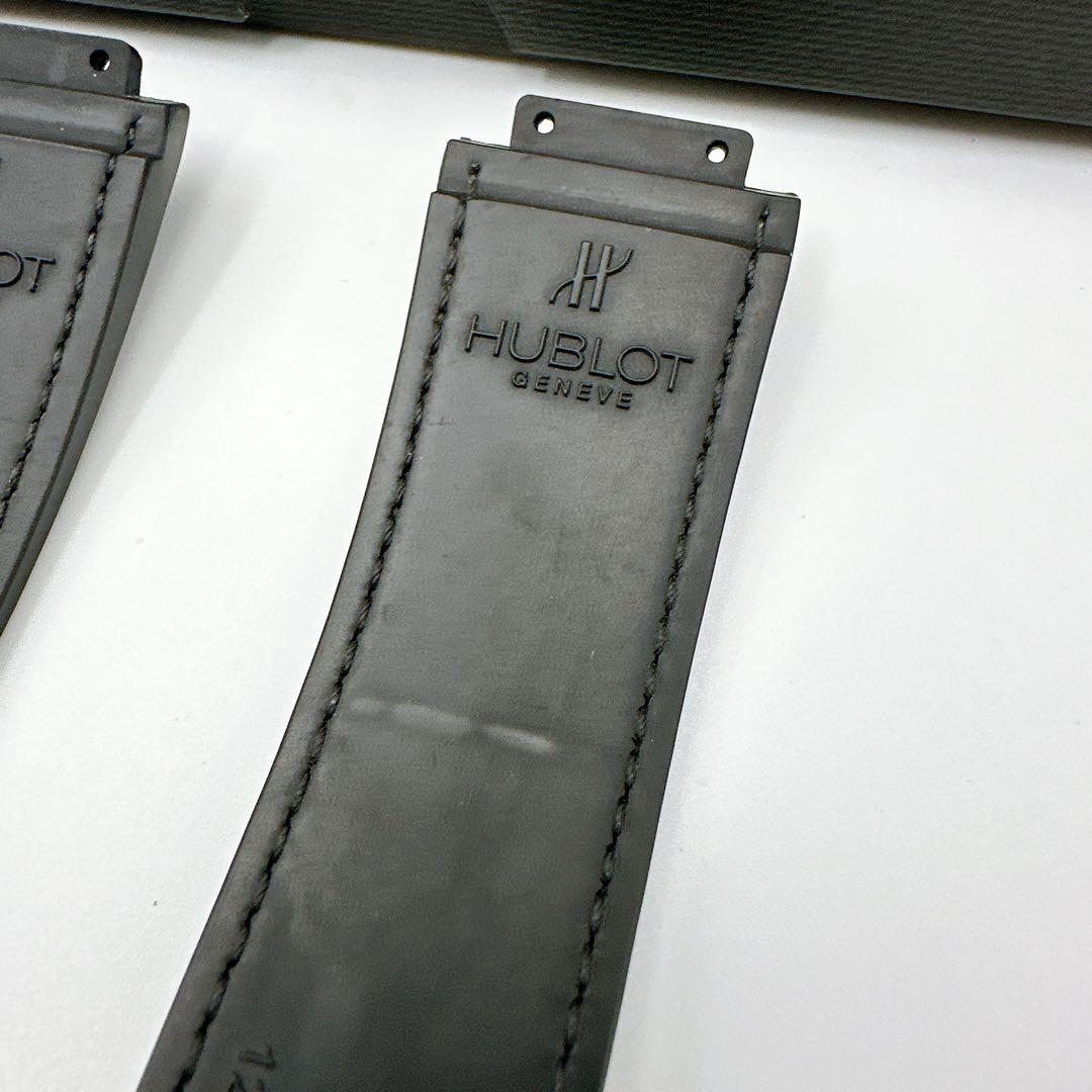 ◆ウブロ◆クロコ×ラバー 腕時計 ベルト純正 ラバーストラップ ブラック